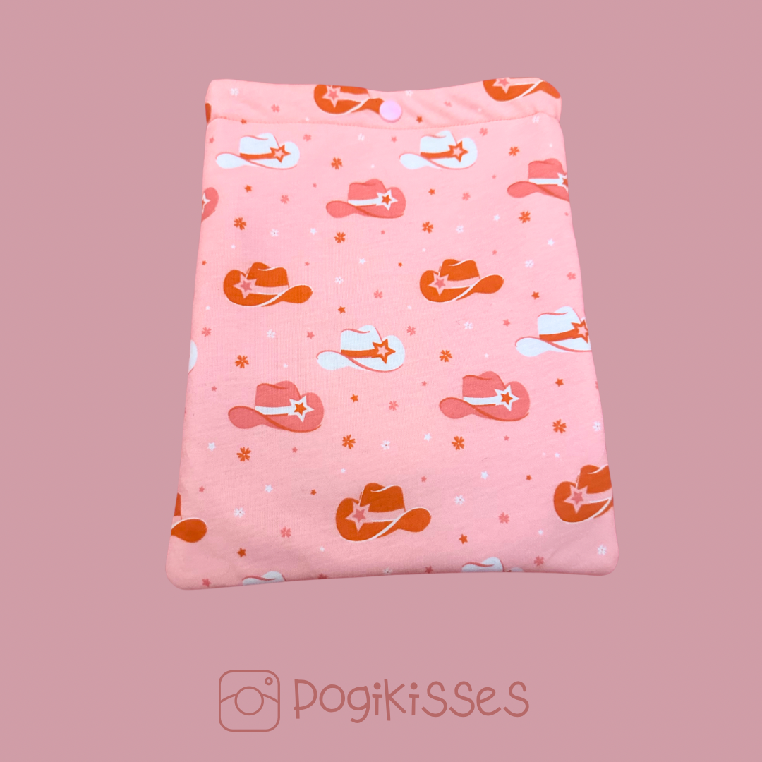 Pink cowboy hat book sleeve